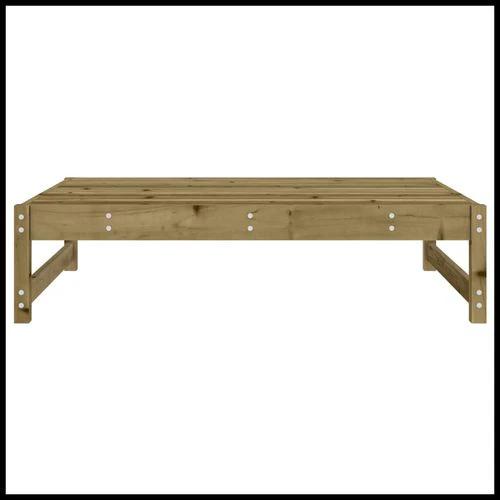 vidaXL Garden Middle Sofa 120x80 cm Solid Wood Pine with Slatted Design for Outdoor Relaxation by vidaXL