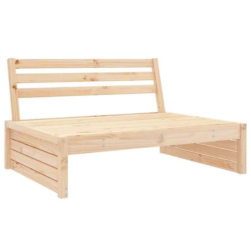 vidaXL Garden Middle Sofa 120x80 cm Solid Pine Wood with Slatted Design for Outdoor Relaxation by vidaXL