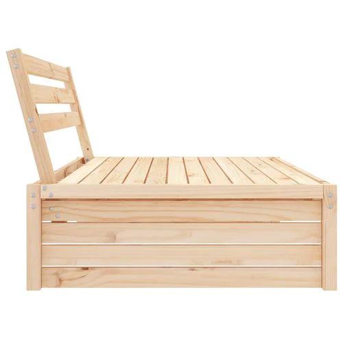 vidaXL Garden Middle Sofa 120x80 cm Solid Pine Wood with Slatted Design for Outdoor Relaxation by vidaXL