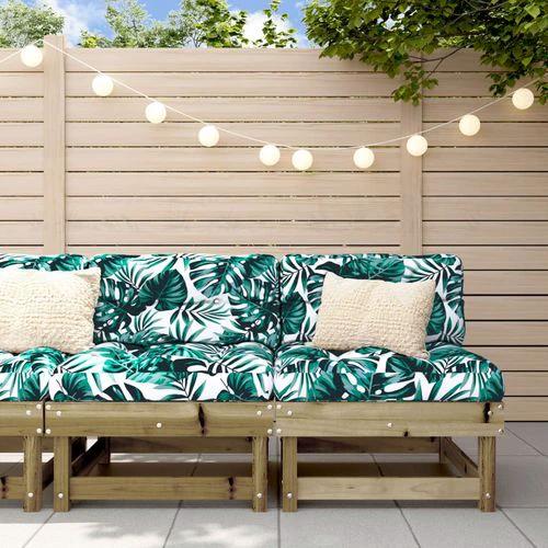 vidaXL Garden Corner Sofa with Cushions in Solid Pine Wood for Stylish Outdoor Relaxation by vidaXL