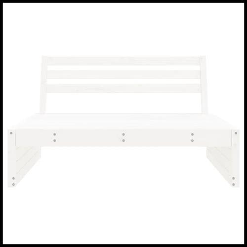vidaXL Garden Middle Sofa 120x80 cm Solid Pine Wood with Slatted Design for Outdoor Relaxation by vidaXL