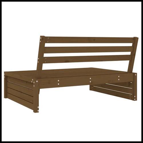 vidaXL Garden Middle Sofa 120x80 cm Solid Pine Wood with Slatted Design for Outdoor Relaxation by vidaXL