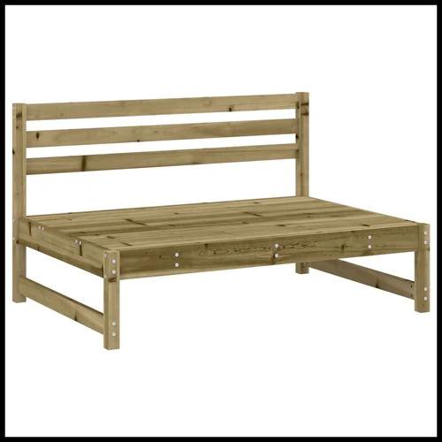 vidaXL Garden Middle Sofa 120x80 cm Solid Wood Pine with Slatted Design for Outdoor Relaxation by vidaXL