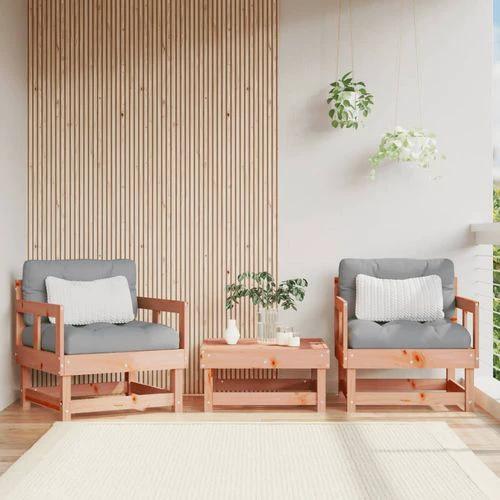 vidaXL vidaXL Garden Corner Sofa with Cushions in Solid Pine Wood for Stylish Outdoor Relaxation - Garden Sofa Sets