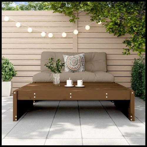 vidaXL Garden Middle Sofa 120x80 cm Solid Pine Wood with Slatted Design for Outdoor Relaxation by vidaXL