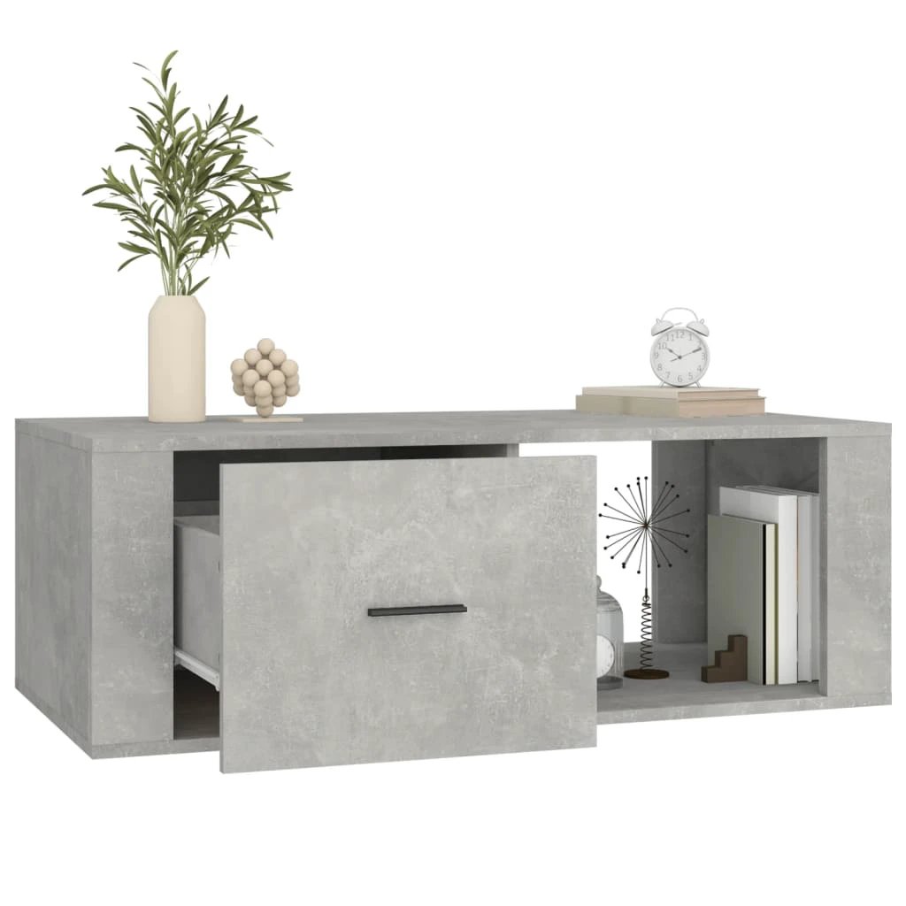 vidaXL VidaXL Coffee Table 100x50.5x35 cm Engineered Wood Concrete Grey Finish For Living Room - Coffee Table