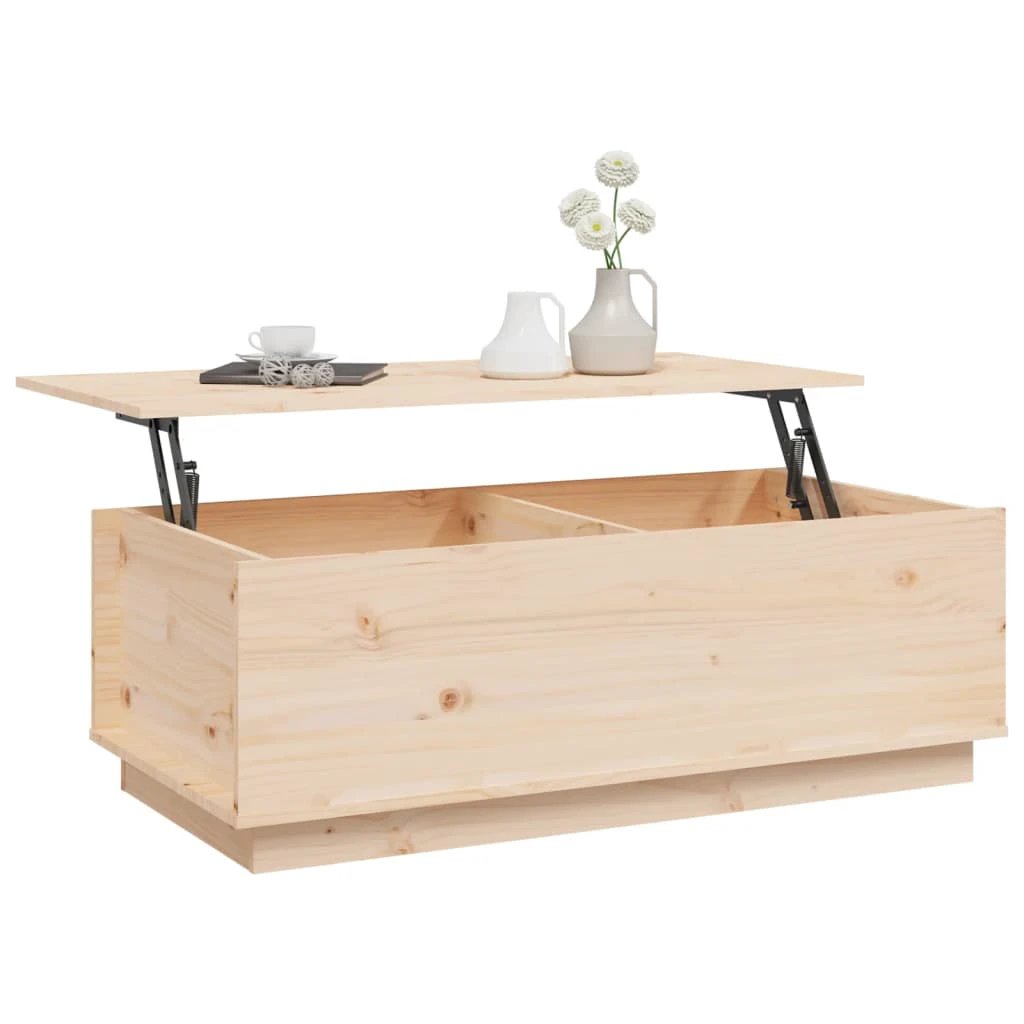 VidaXL Coffee Table 100x50x35 cm Solid Pine Lift Top by vidaXL