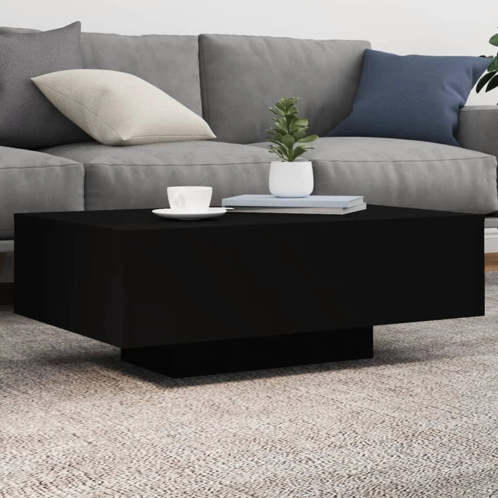 VidaXL Coffee Table 55x55x31cm With LED Lights Living Room by vidaXL