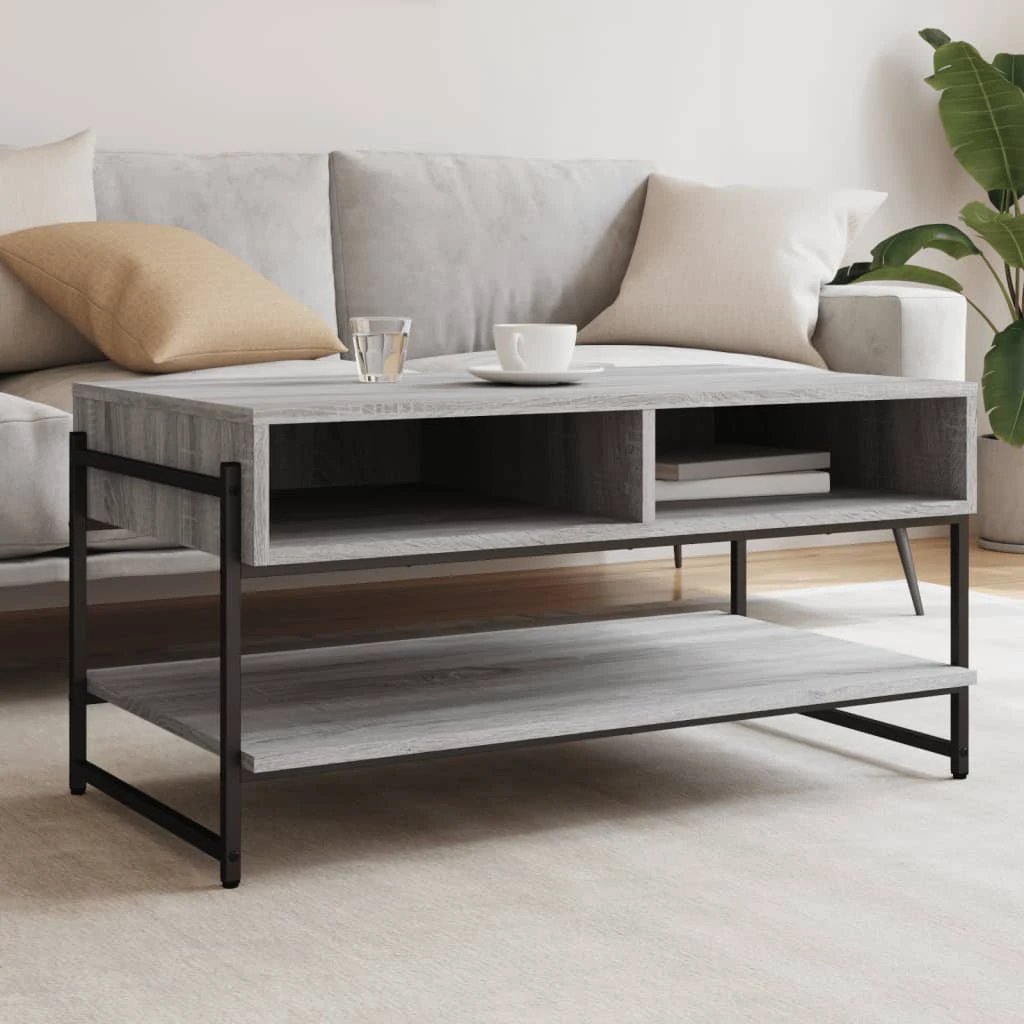 vidaXL vidaXL Coffee Table 90x50x45 cm Engineered Wood Metal Frame Living Room Decor Accent - Coffee Table