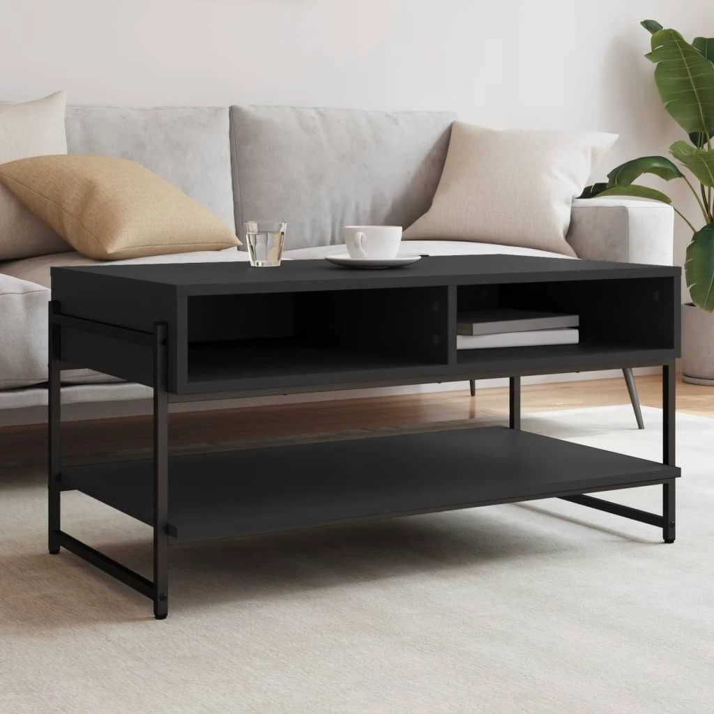 vidaXL vidaXL Coffee Table 90x50x45 cm Engineered Wood Metal Frame Living Room Decor Accent - Coffee Table
