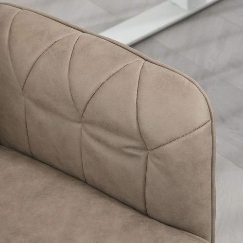 Vinsetto Computer Chair w/ Armrest Modern Style Tufted Home Dining Room Khaki by Vinsetto