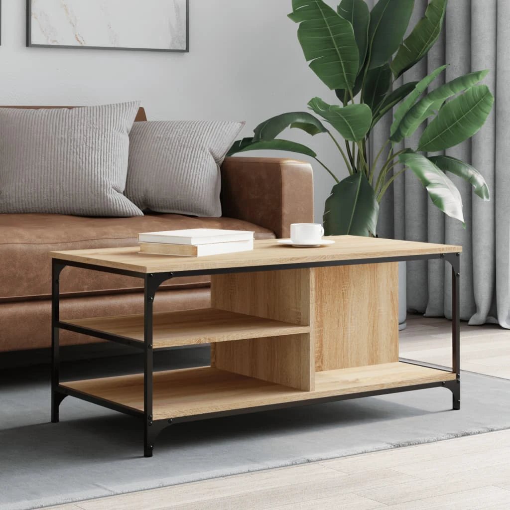 vidaXL VidaXL Coffee Table 100x50x45 cm Black Finish Living Room - Coffee Table