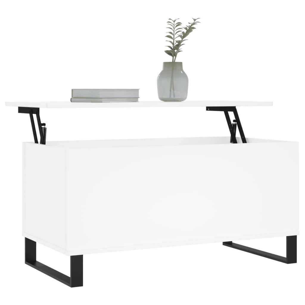 vidaXL VidaXL Coffee Table White 90x44.5x45 Lift Top Living Room - Coffee Table