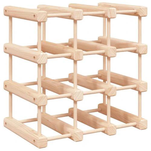 vidaXL Wine Rack for 12 Bottles 36x23x36 cm Solid Pine Wood for Elegant Wine Storage and Display by vidaXL