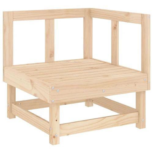 vidaXL Garden Corner Sofa with Cushions in Solid Pine Wood for Stylish Outdoor Relaxation by vidaXL