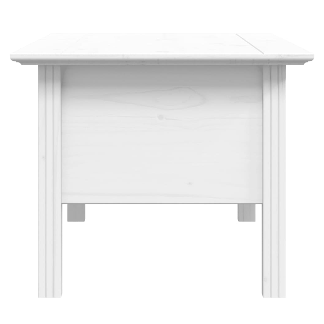 vidaXL VidaXL Coffee Table 100x55x45 Cm Solid Pine Wood French Style Drawer White For Living Room - Coffee Table