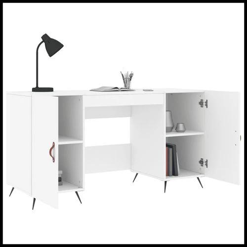 vidaXL Desk 140x50x75 cm Engineered Wood with Ample Storage by vidaXL