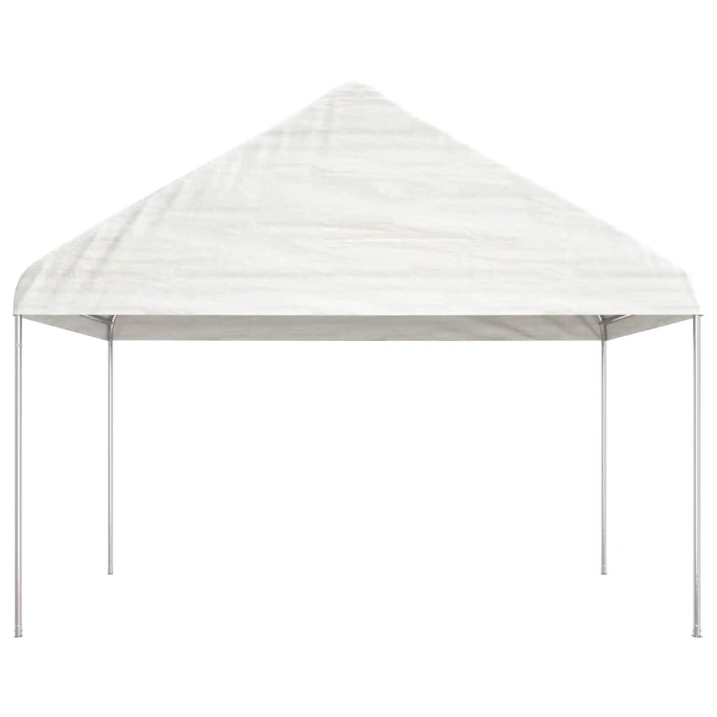vidaXL vidaXL Gazebo with Roof White 4.08x2.23x3.22 m Polyethylene - Gazebos
