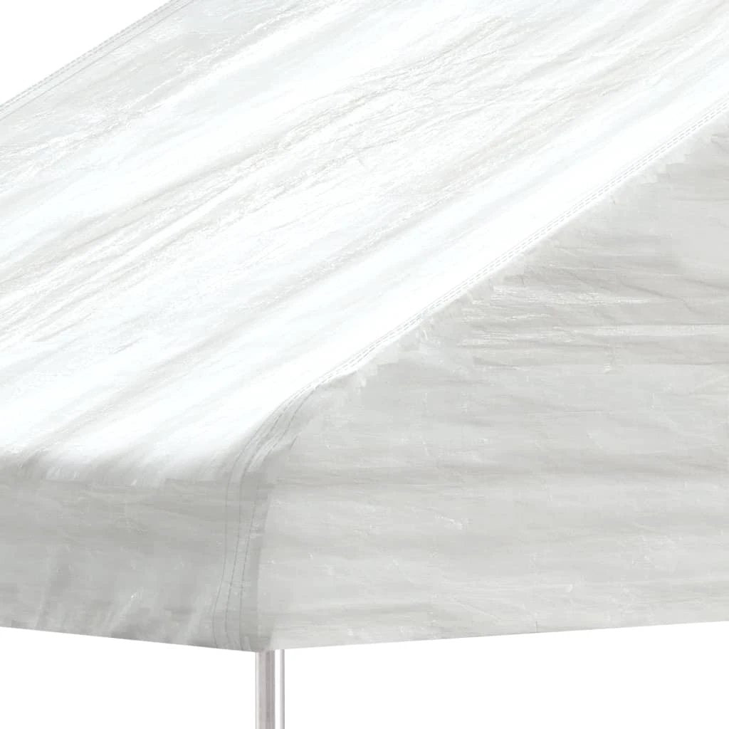 vidaXL vidaXL Gazebo with Roof White 4.08x2.23x3.22 m Polyethylene - Gazebos