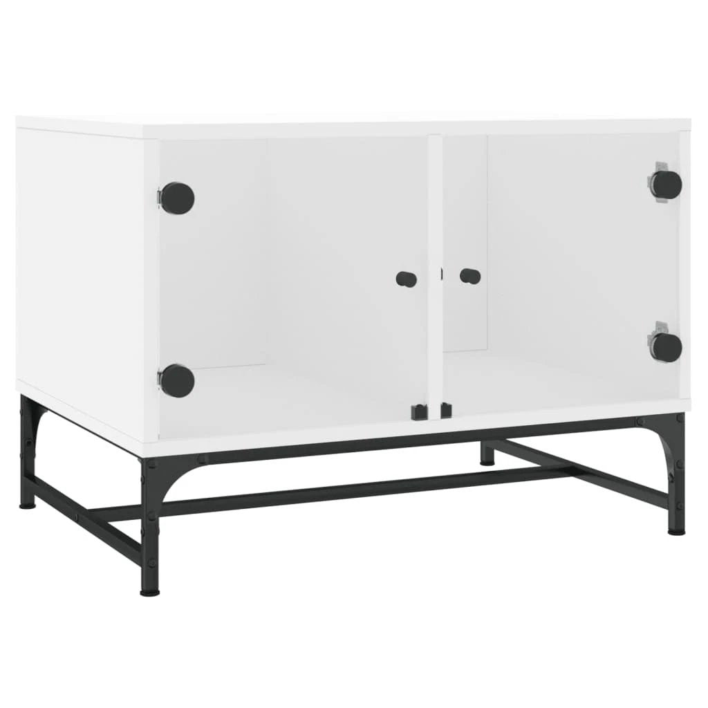 vidaXL VidaXL Coffee Table 68.5x50x50 cm Glass Doors Living Room - Coffee Table