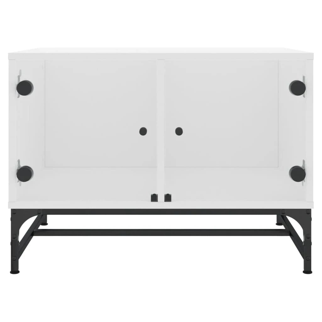 vidaXL VidaXL Coffee Table 68.5x50x50 cm Glass Doors Living Room - Coffee Table