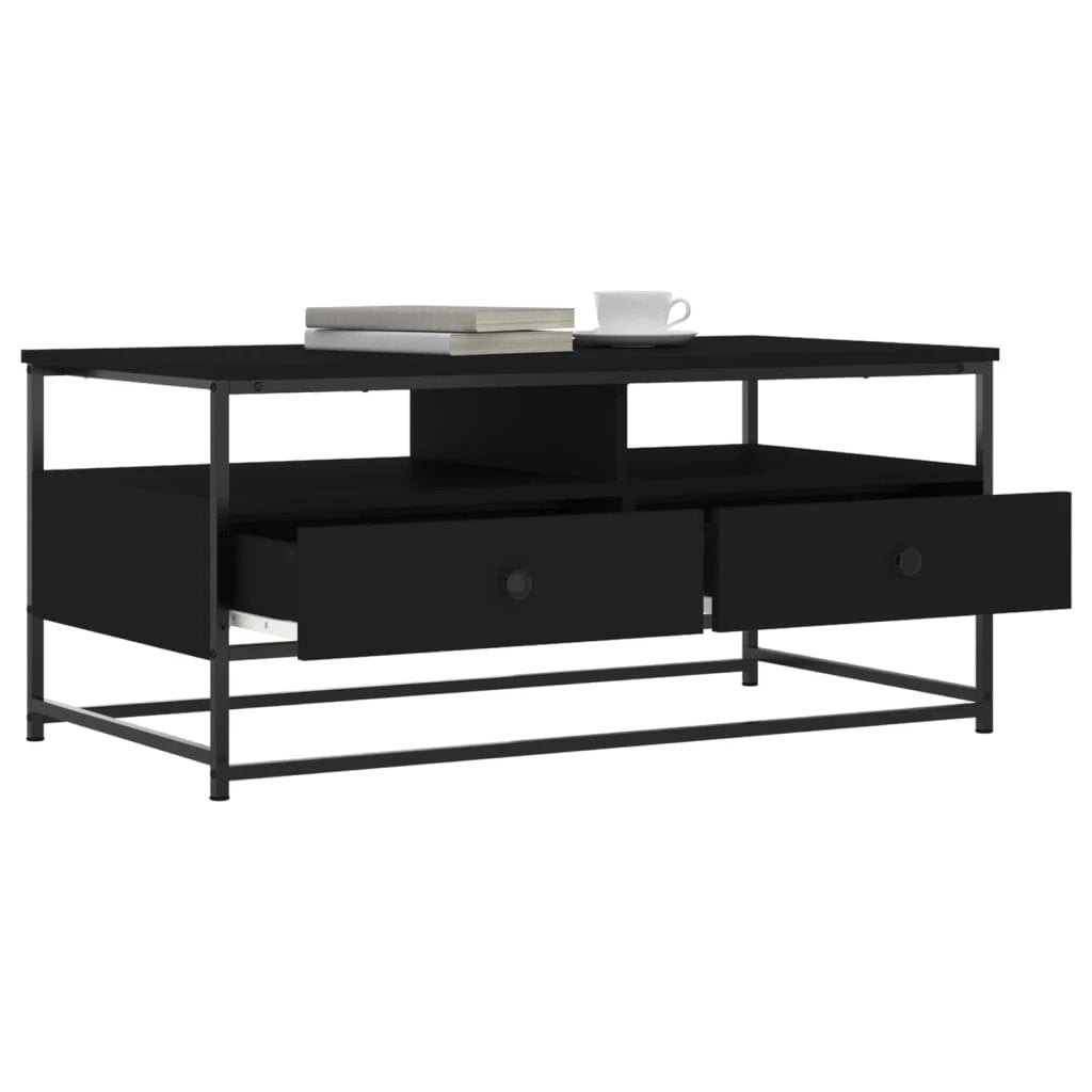 VidaXL Coffee Table 100x51x45 Cm Engineered Wood Black Home by vidaXL