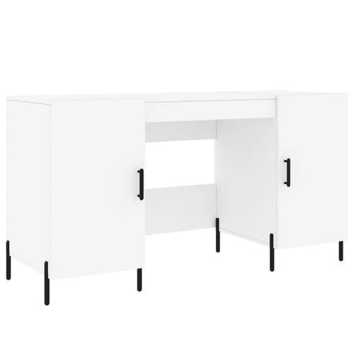vidaXL vidaXL Desk White 140x50x75 cm Engineered Wood with Ample Storage - Uncategorized Desk