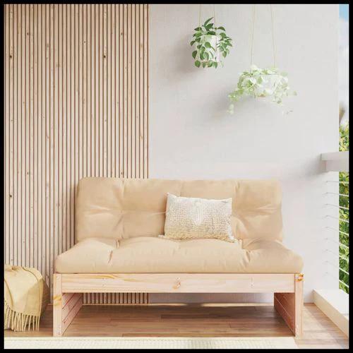 vidaXL vidaXL Garden Middle Sofa 120x80 cm Solid Pine Wood with Slatted Design for Outdoor Relaxation - Garden Sofa Sets