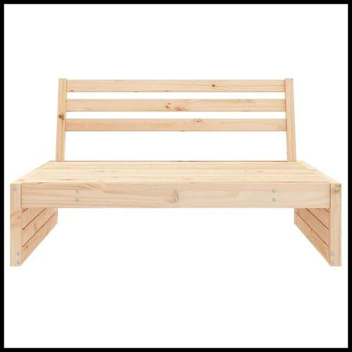 vidaXL vidaXL Garden Middle Sofa 120x80 cm Solid Pine Wood with Slatted Design for Outdoor Relaxation - Garden Sofa Sets