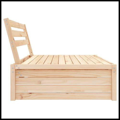 vidaXL vidaXL Garden Middle Sofa 120x80 cm Solid Pine Wood with Slatted Design for Outdoor Relaxation - Garden Sofa Sets