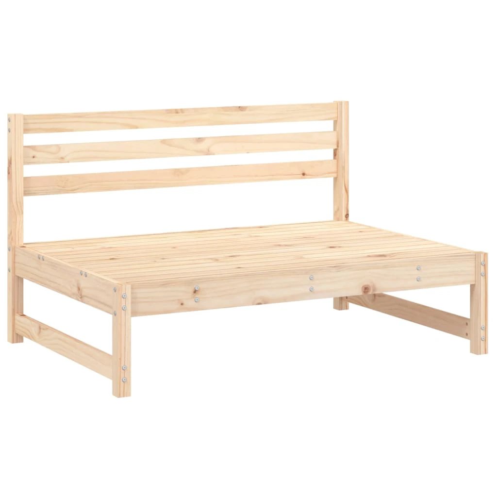 vidaXL VidaXL Middle Sofa 120x80 Cm Slatted Pine Cushioned Garden - Sofa