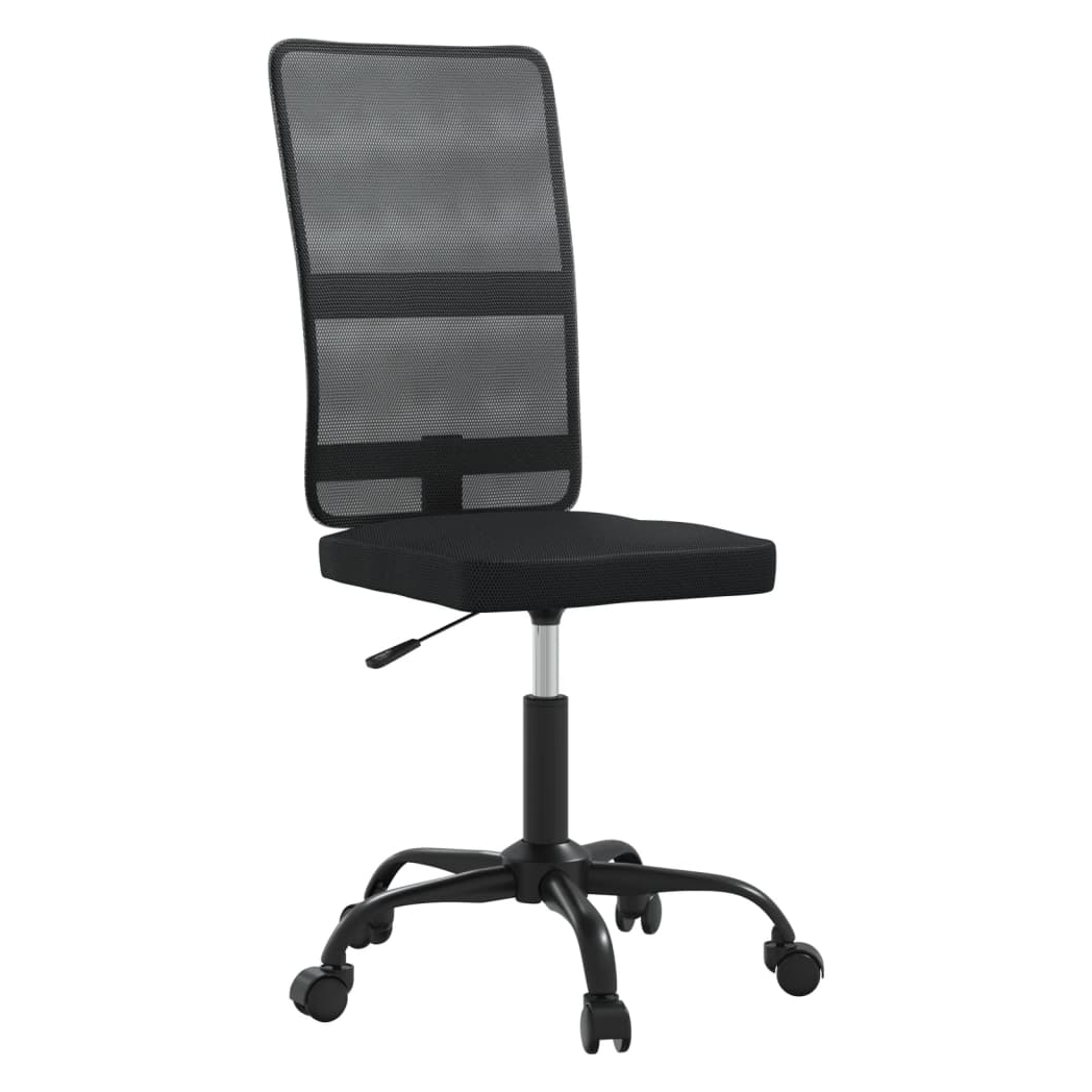vidaXL VidaXL Office Chair Black Mesh With Adjustable Height Ergonomic Lumbar Support For Home Office - Office Chair