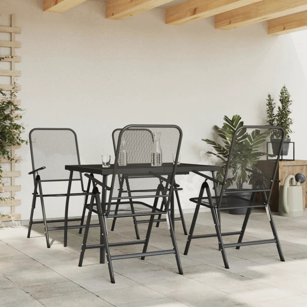 VidaXL Garden Dining Set 3 Piece Anthracite Mesh Outdoor by vidaXL