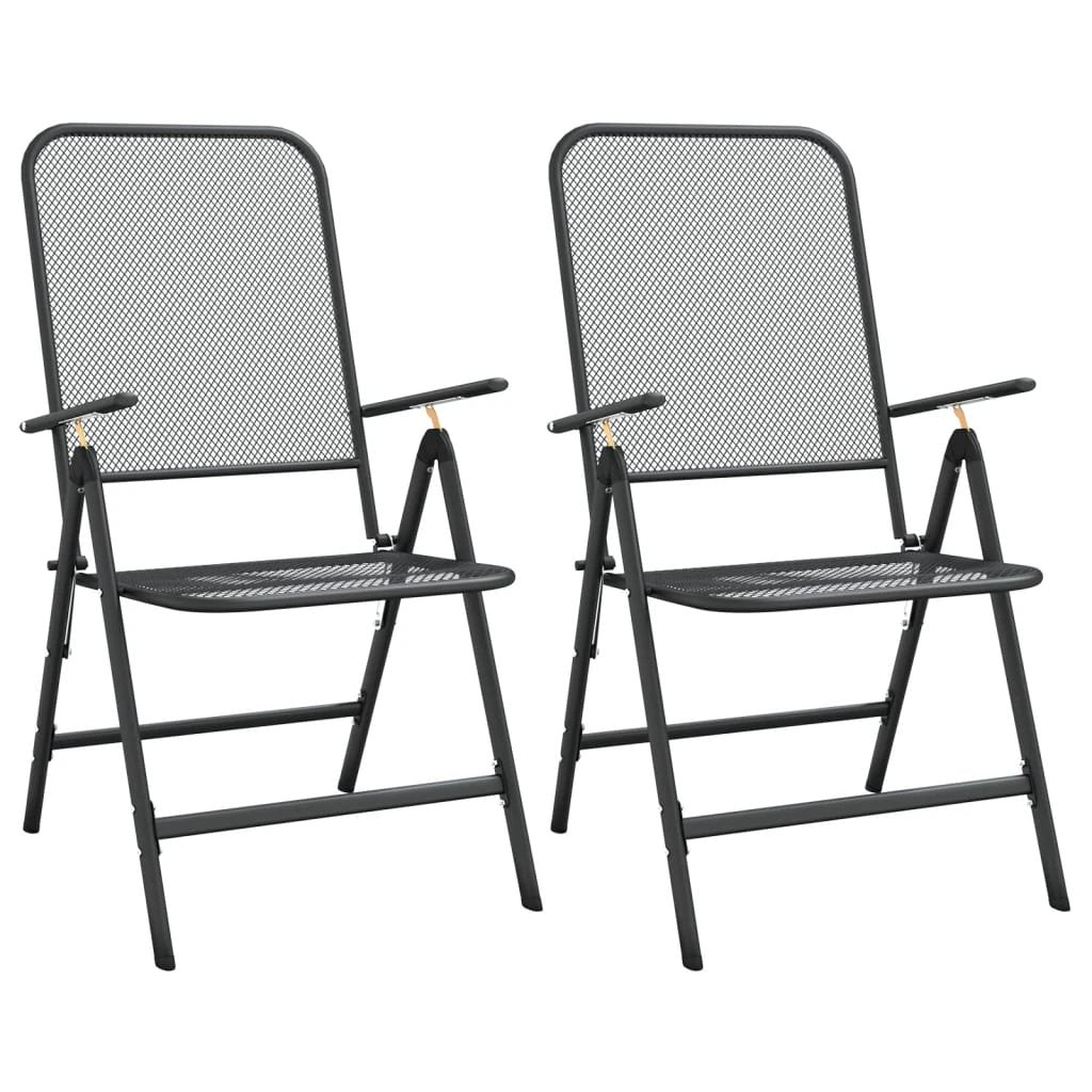 VidaXL Garden Dining Set 3 Piece Anthracite Mesh Outdoor by vidaXL