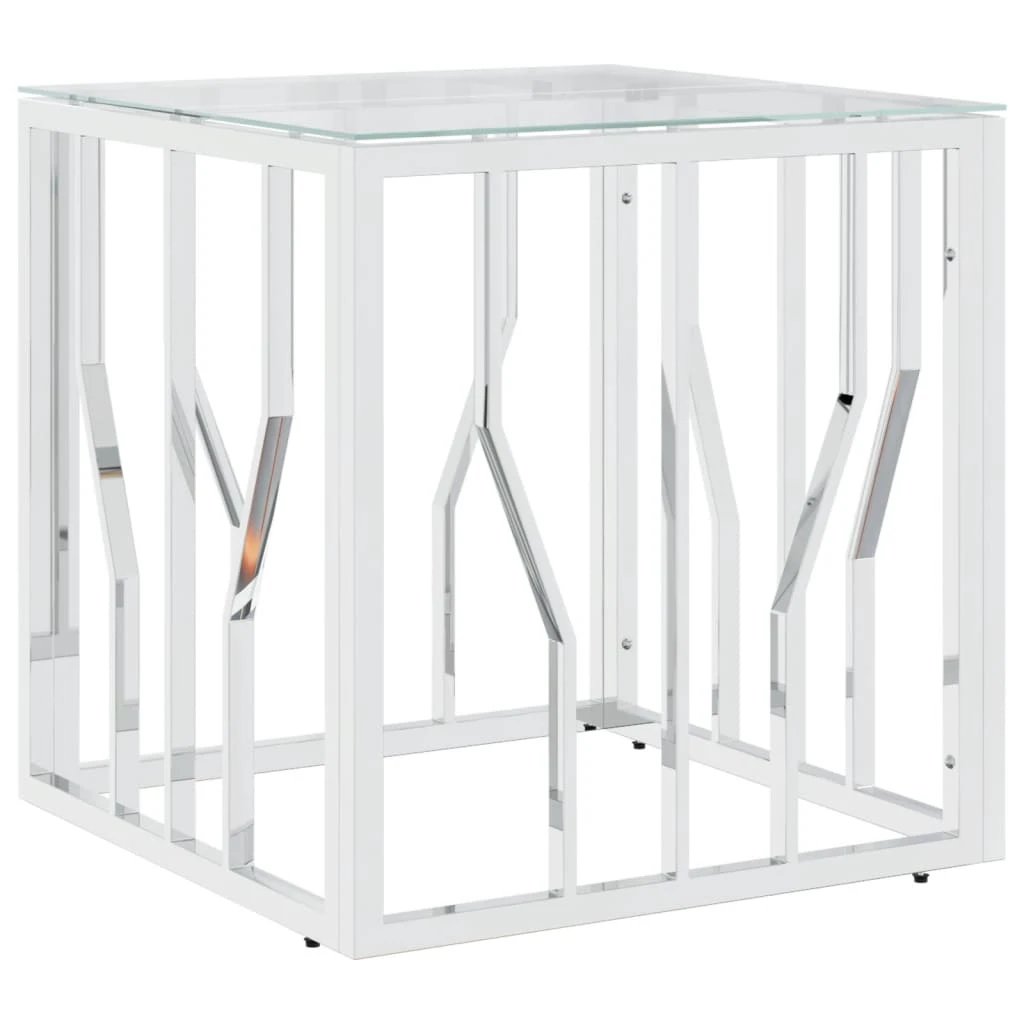 VidaXL Coffee Table 50x50x50 Glass Top for Living Room by vidaXL