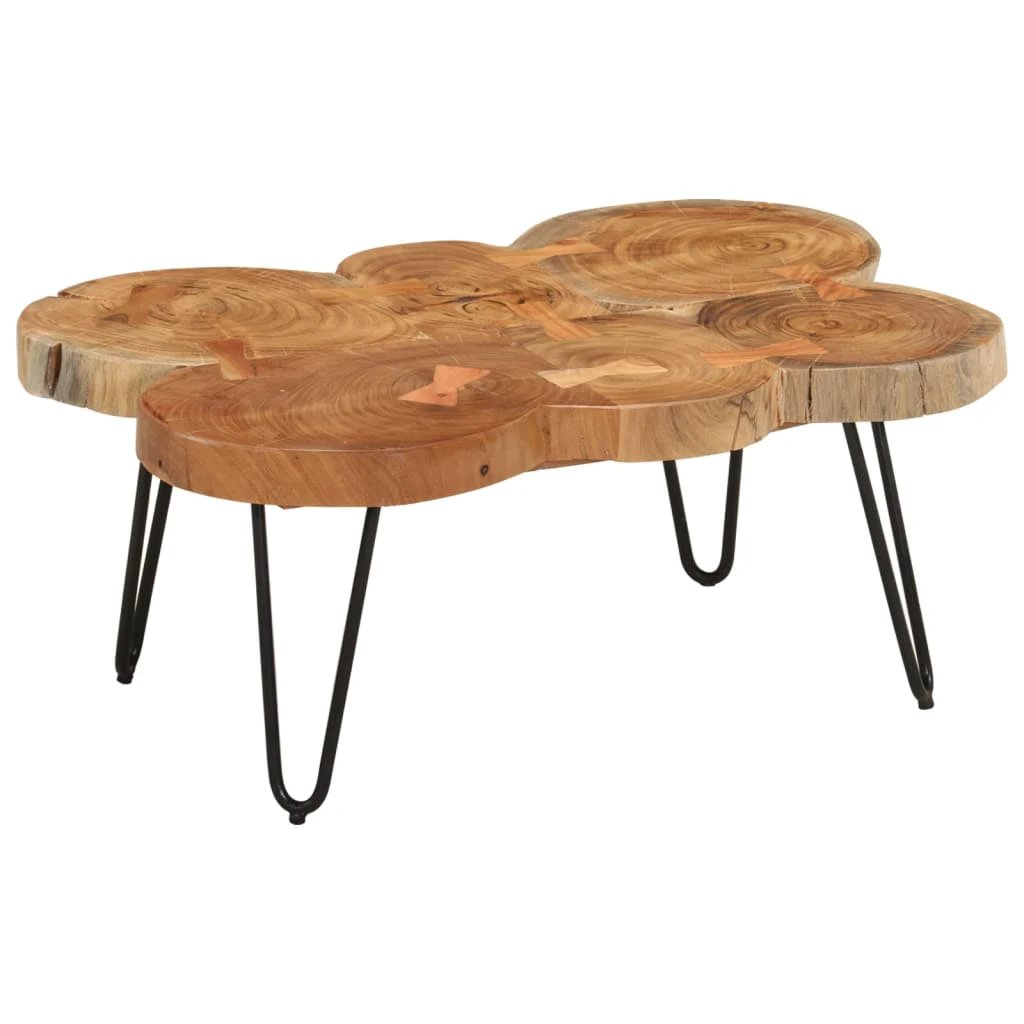vidaXL VidaXL Coffee Table 36 cm Six Trunks Acacia Living Room - Coffee Table