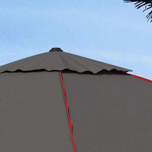 Outsunny Outsunny Sun Parasol with Vent, Table Umbrella for Patio, Garden, Pool, Grey - Parasol