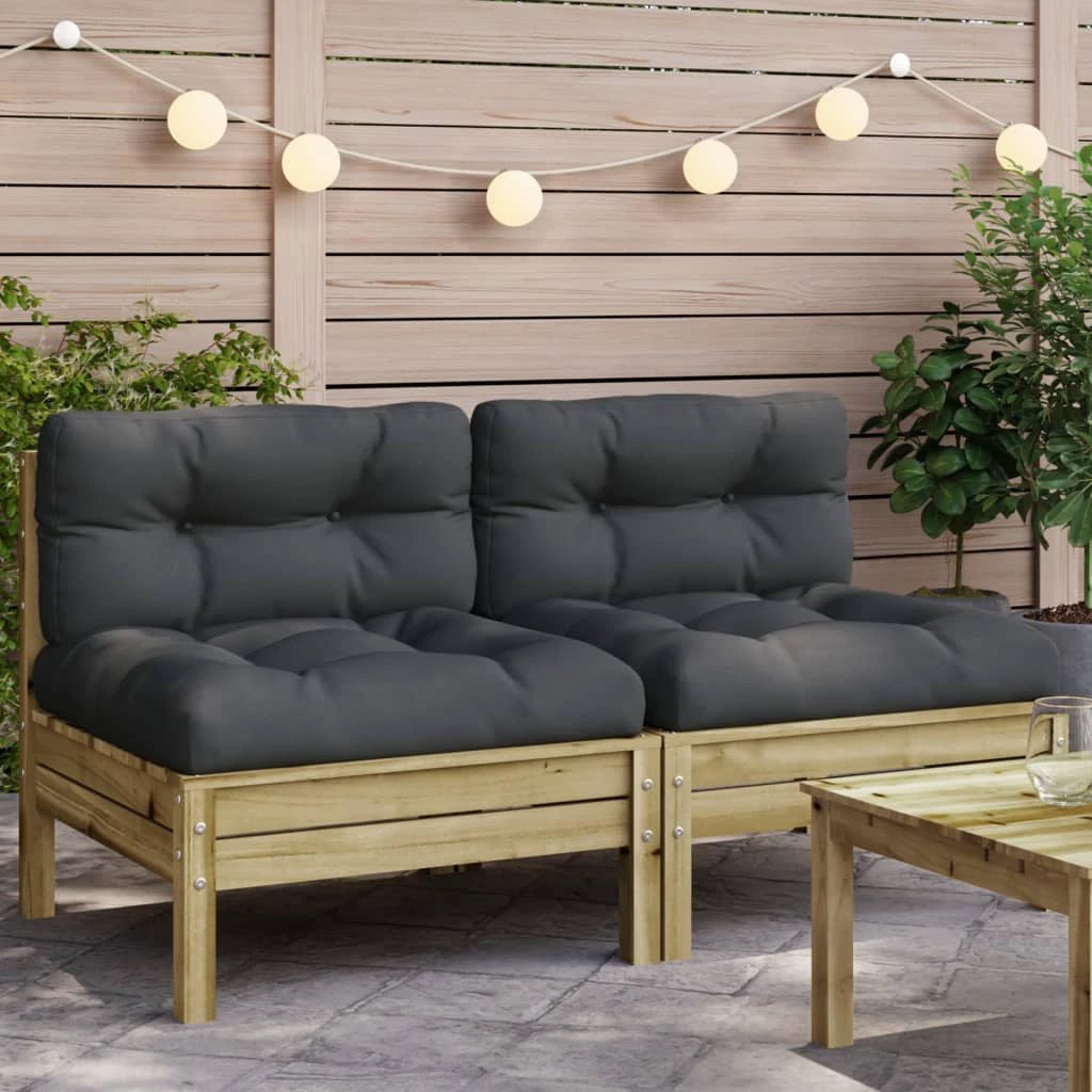 vidaXL vidaXL Garden Sofa Corner with Cushions Solid Wood Douglas - Garden Sofa Sets