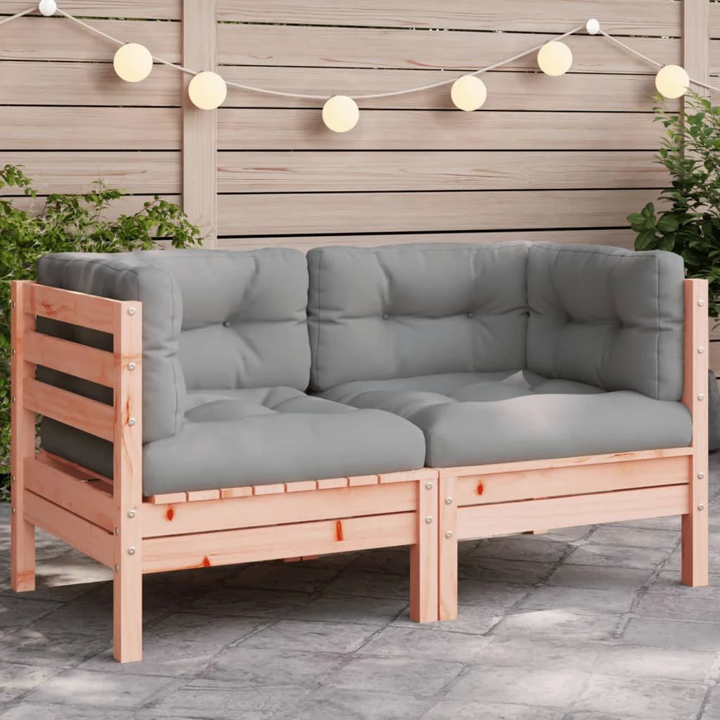 vidaXL Garden Sofa Corner with Cushions Solid Wood Douglas by vidaXL