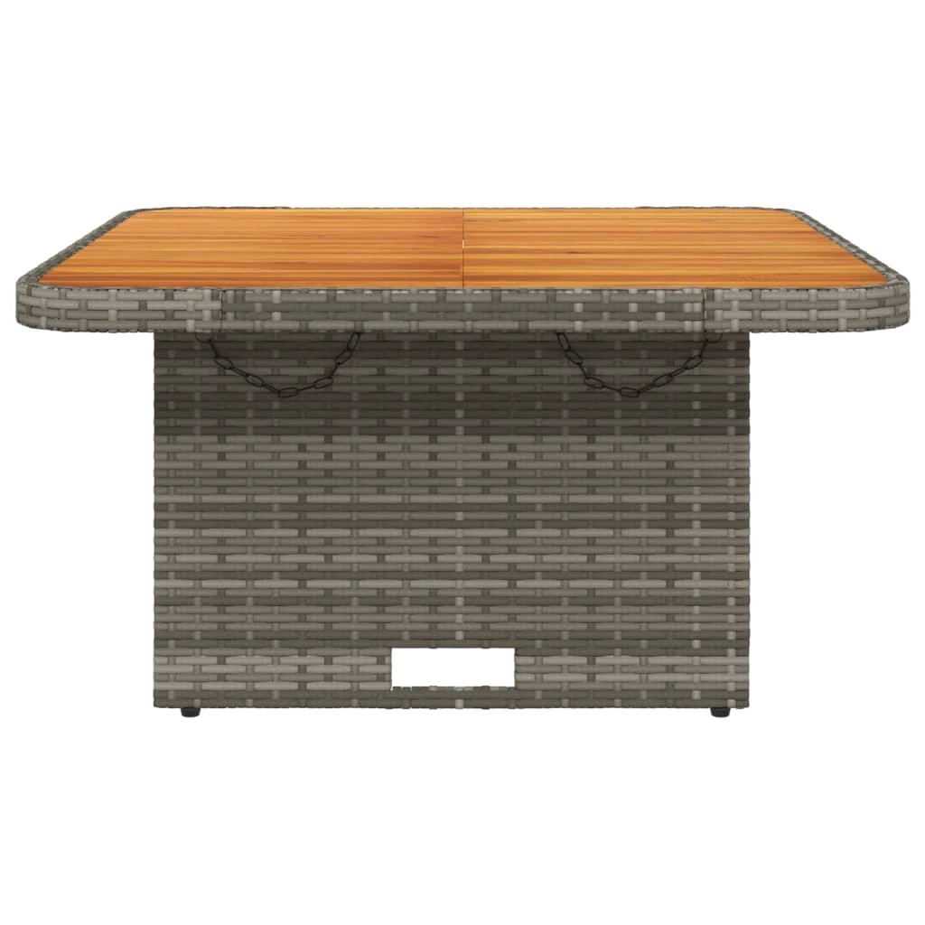 vidaXL vidaXL Garden Table Black 80x80x71 cm Poly Rattan and Acacia Wood - Garden Table