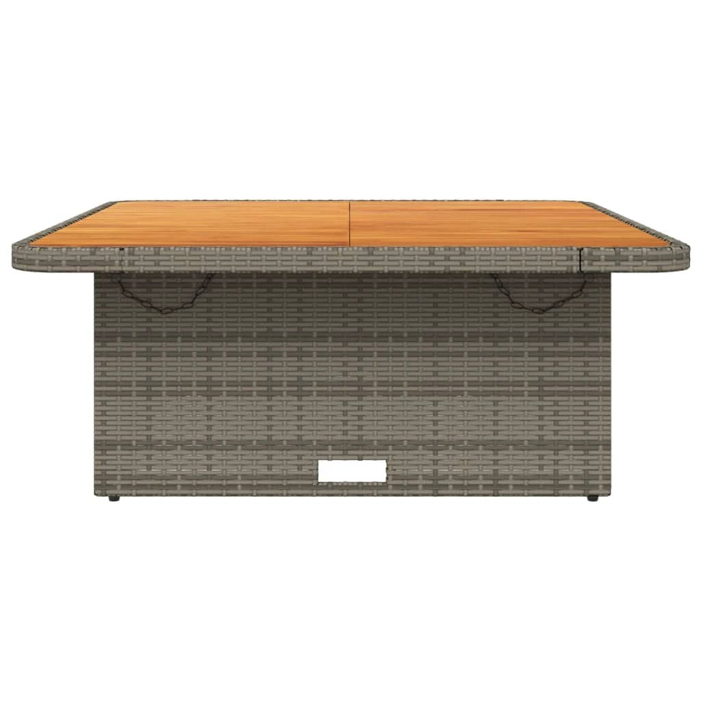 vidaXL vidaXL Garden Table Black 80x80x71 cm Poly Rattan and Acacia Wood - Garden Table