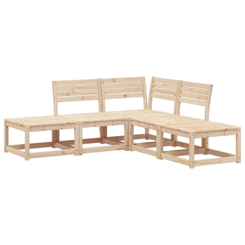 vidaXL vidaXL 5 Piece Garden Sofa Set Solid Wood Pine - Garden Sofa Sets