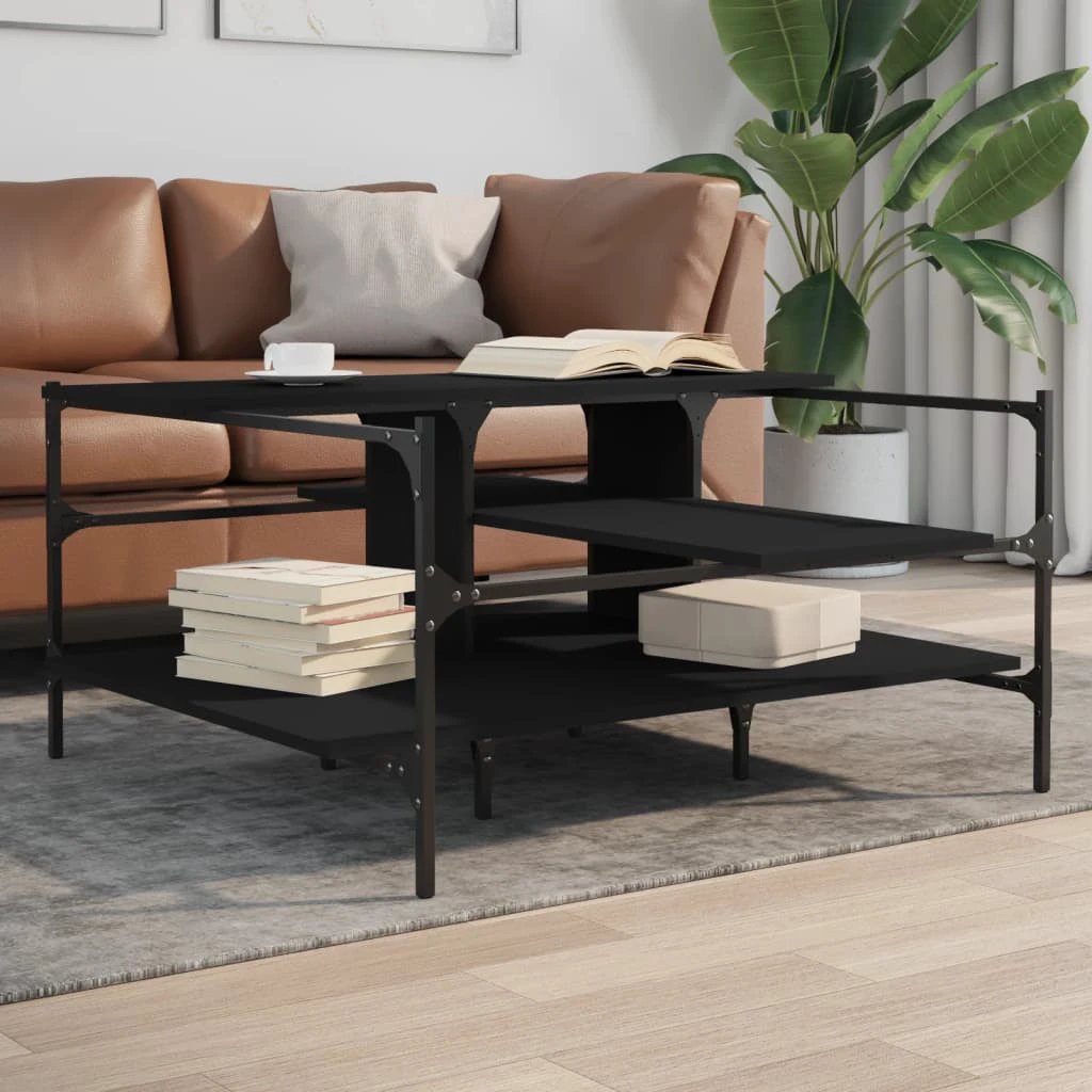 VidaXL Coffee Table 100x100x48.5 Engineered Wood Living Room by vidaXL
