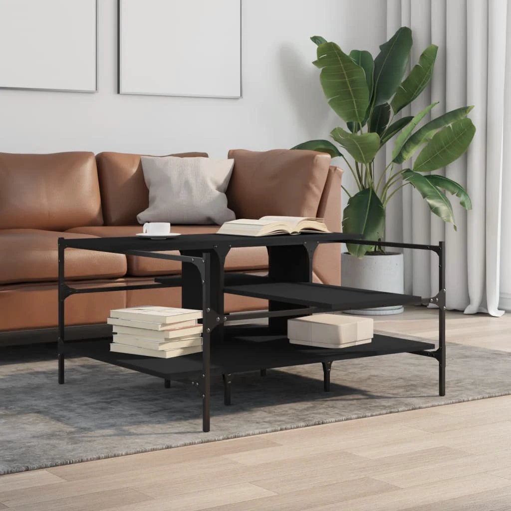 VidaXL Coffee Table 100x100x48.5 Engineered Wood Living Room by vidaXL
