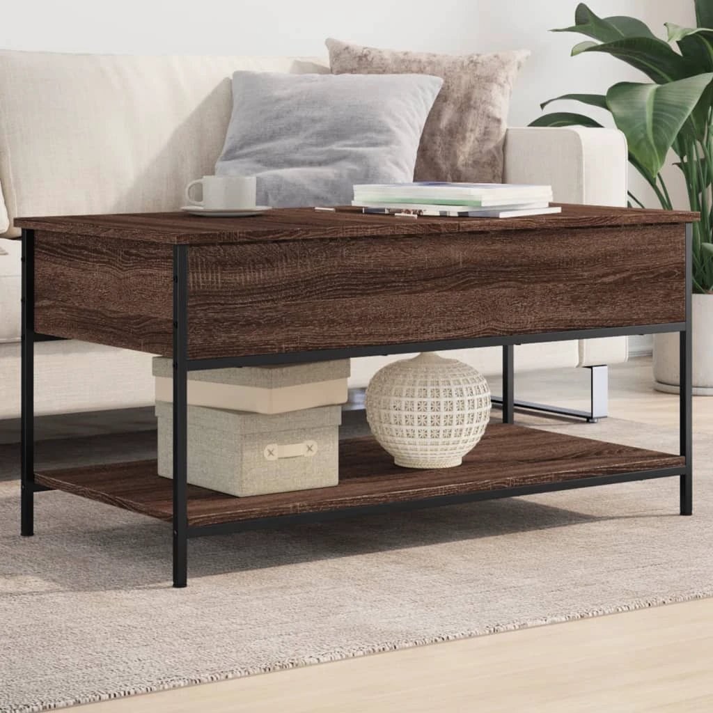 VidaXL Coffee Table 70x50x50 Wood and Metal Living Room by vidaXL