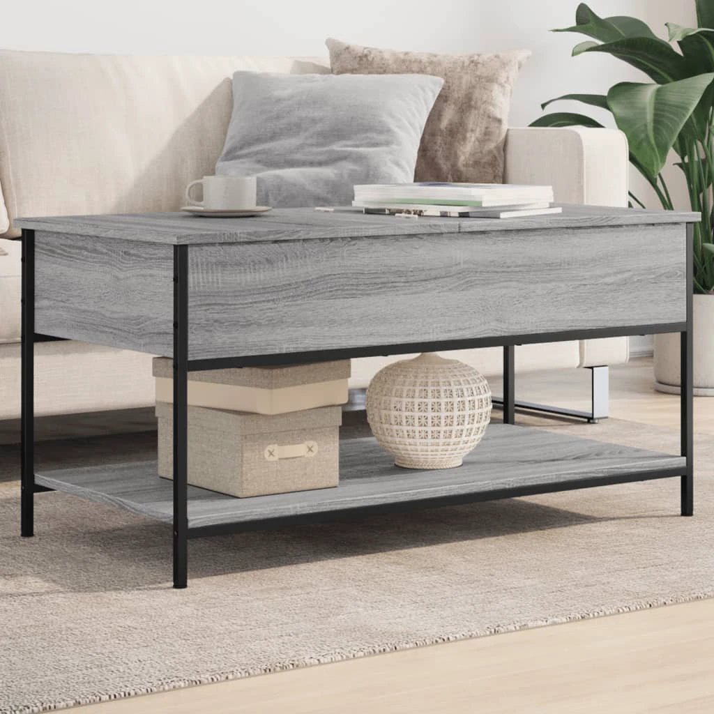 VidaXL Coffee Table 70x50x50 Wood and Metal Living Room by vidaXL