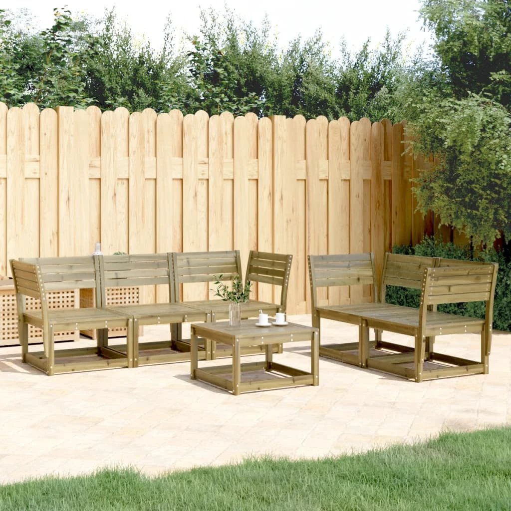 vidaXL vidaXL 5 Piece Garden Sofa Set Solid Wood Pine - Garden Sofa Sets