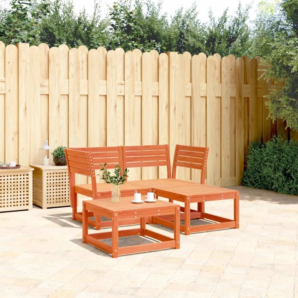 vidaXL 3 Piece Garden Sofa Set Solid Wood Pine by vidaXL