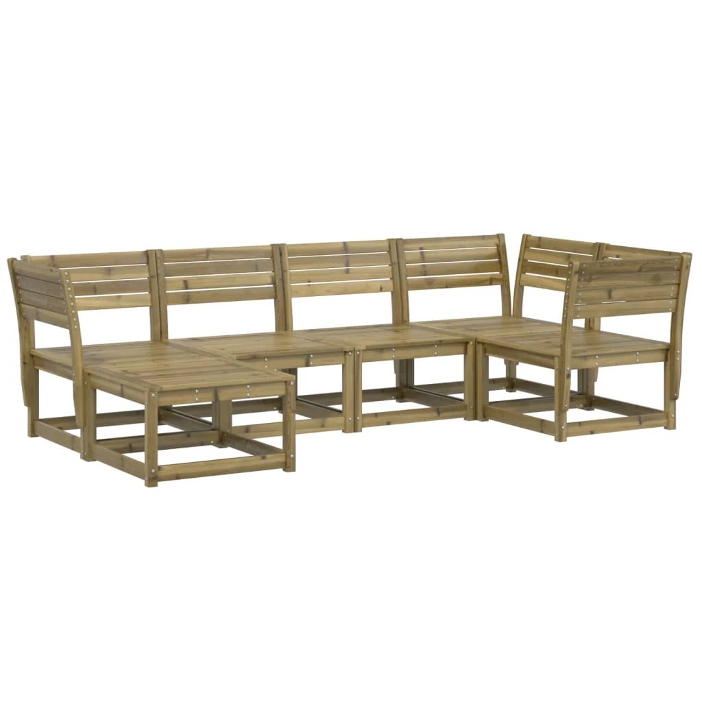 vidaXL vidaXL 6 Piece Garden Sofa Set Solid Wood Pine - Uncategorized Garden Sofa Sets