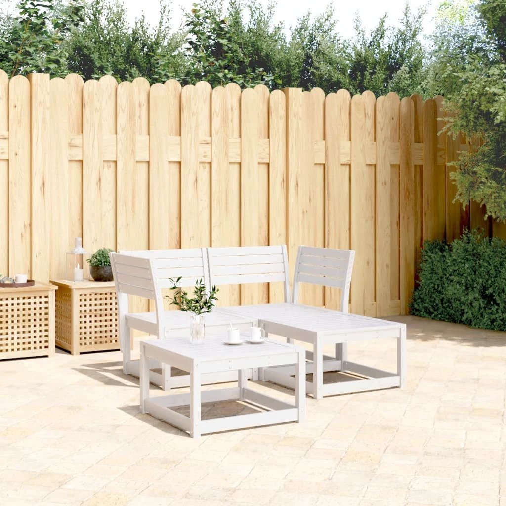 vidaXL vidaXL 3 Piece Garden Sofa Set Solid Wood Pine - Garden Sofa Sets